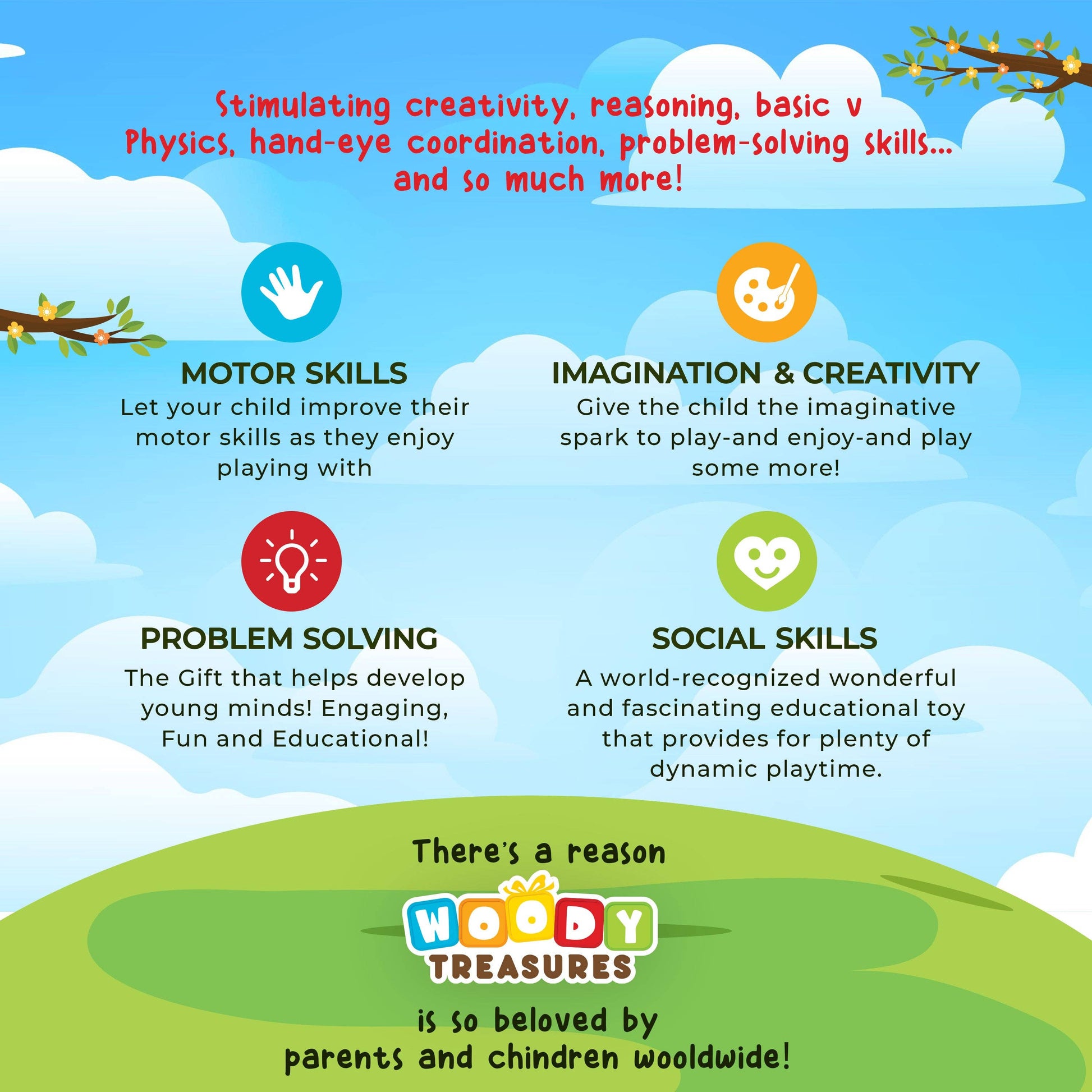 Small Counting Sorting Toy Wooden Teaching Clock for Children - Imagination Wooden Toys