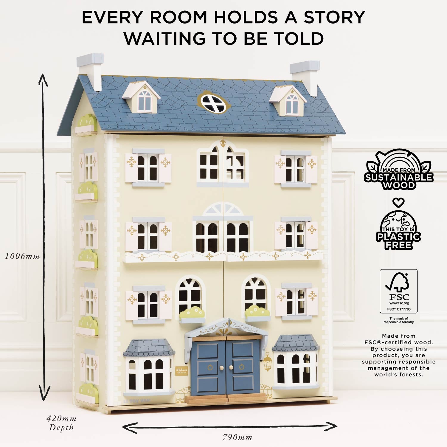 Le Toy Van Palace Wooden Dolls House