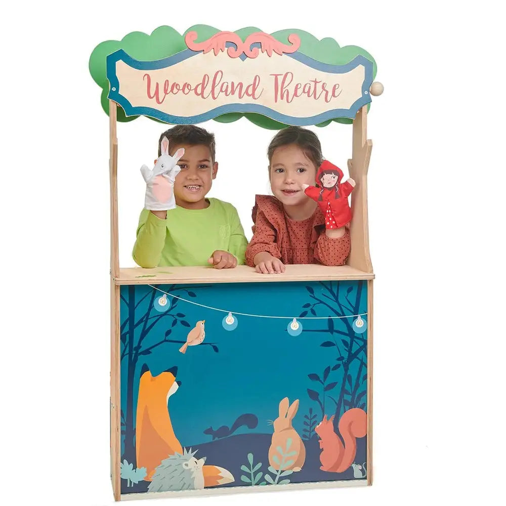 Woodland Stores and Theatre Stall - Wooden Role Play Toy - Imagination Wooden Toys