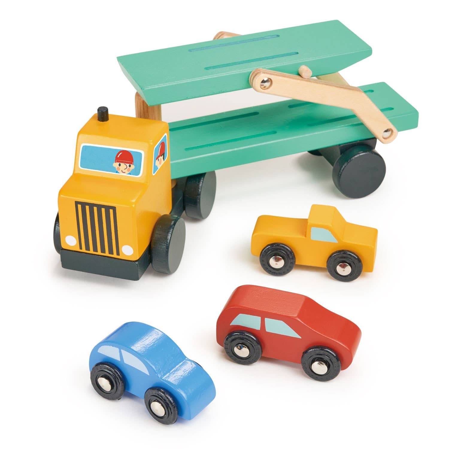 Car Transporter Mover Vehicle Wooden Toy Play Set - Imagination Wooden Toys