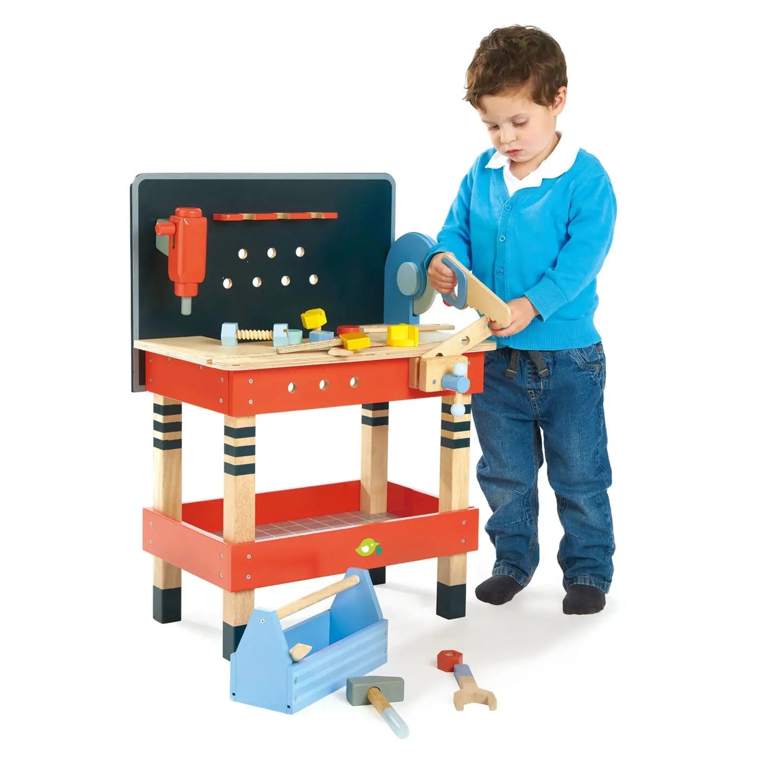 Toy Workbench & Tools - Wooden Role Play Toy Set - Imagination Toys